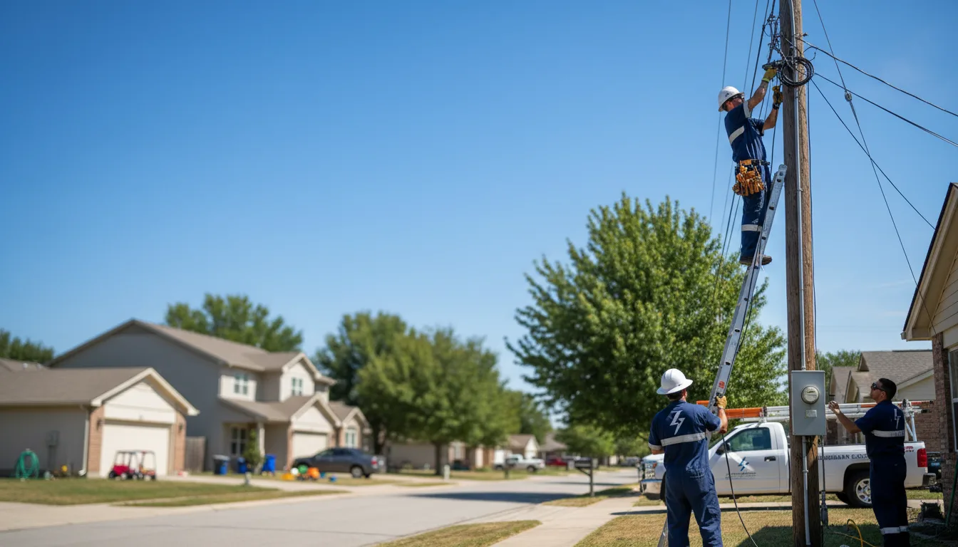 Residential electrician providing installation services in Keller, VA